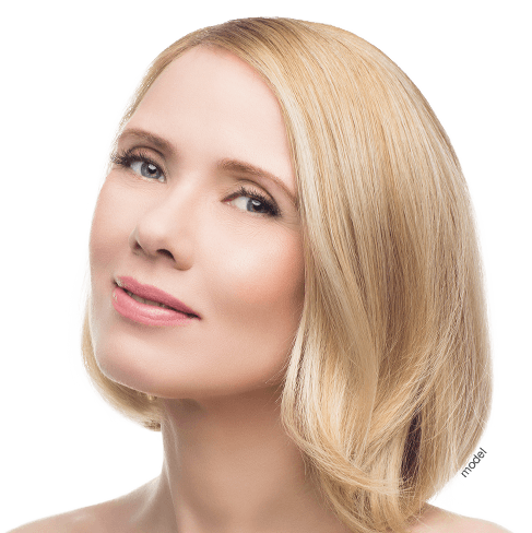Brow lift Procedure Middle aged woman looking at viewer.